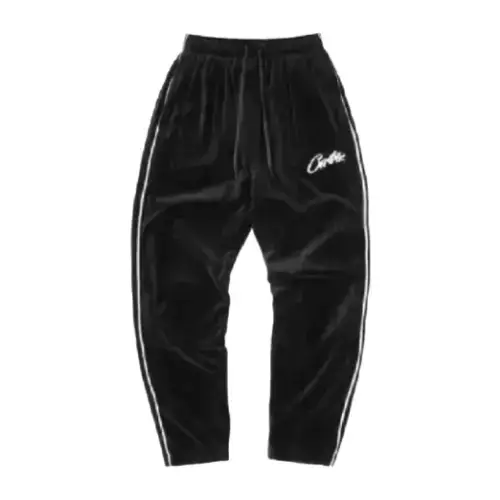 Black Corteiz VVS Velvet Sweatpants