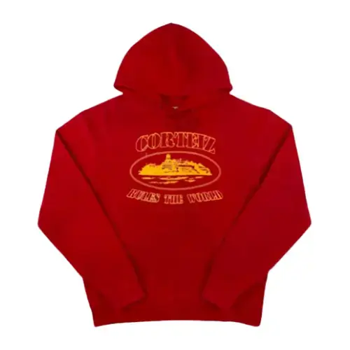 Corteiz OG Alcatraz Hoodie - Red